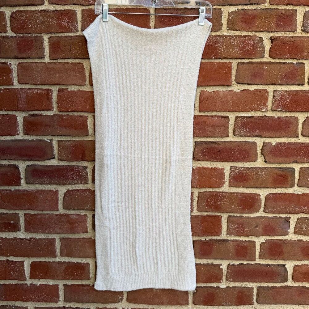 Barefoot Dreams Women's CozyChic Lite Ribbed Knit Soft White Scarf NEW